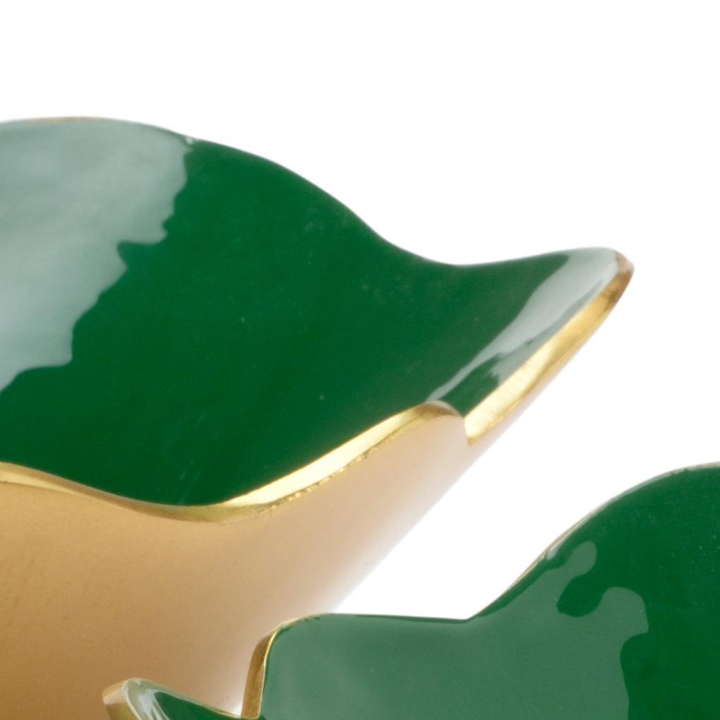 Emerald Enameled Bowls S/3
