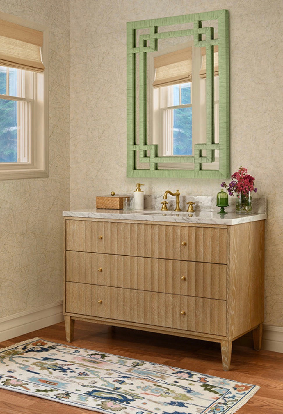 Geneva Mirror Sage Green