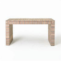 Sienna Writing Desk in Walnut & Bone