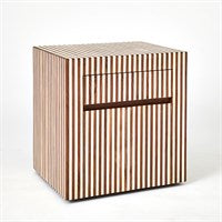 Sienna Filing Cabinet in Walnut & Bone