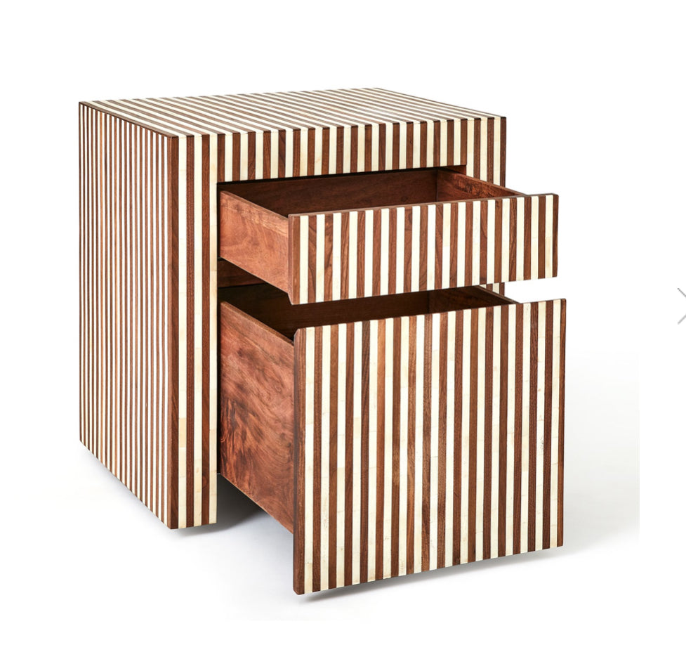 Sienna Filing Cabinet in Walnut & Bone