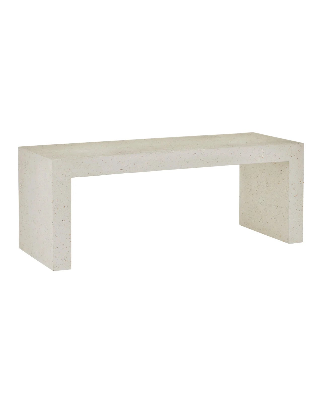 Carson Ivory Terazzo Bench