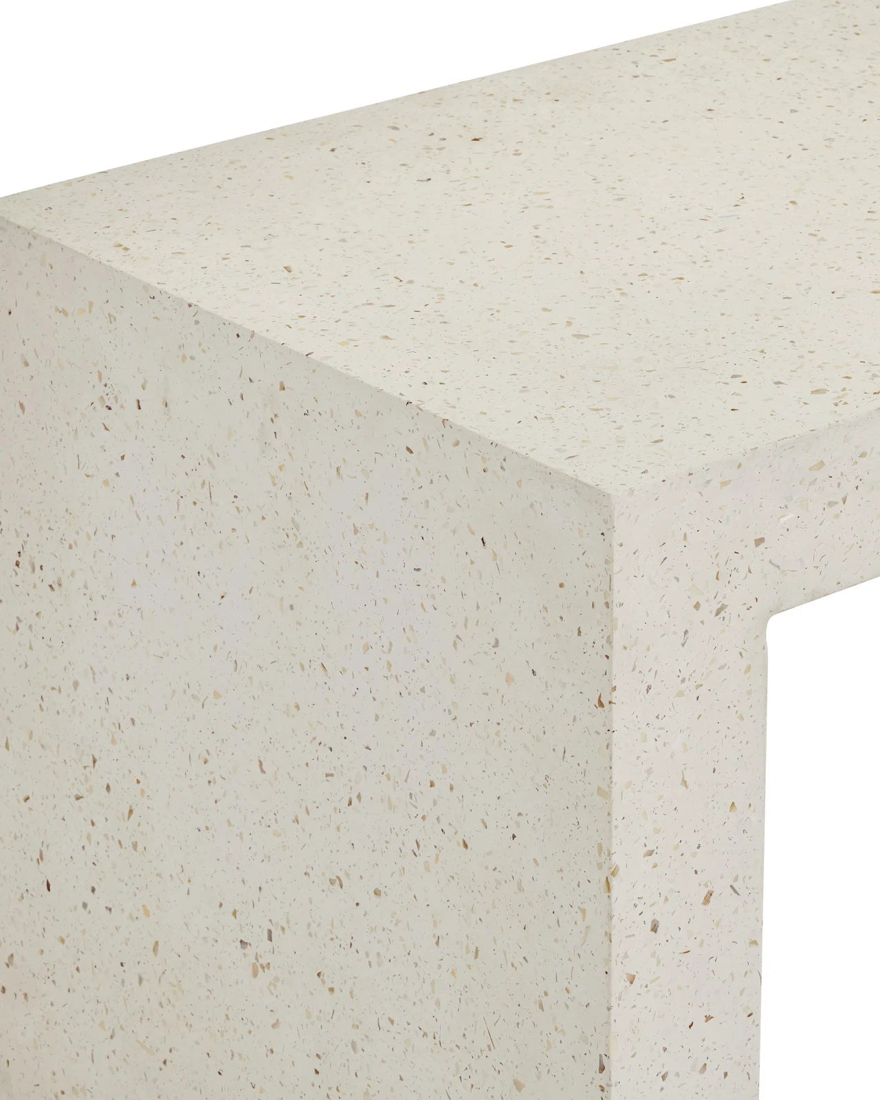 Carson Ivory Terazzo Bench