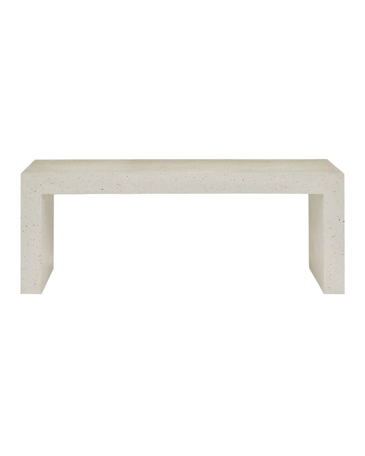 Carson Ivory Terazzo Bench
