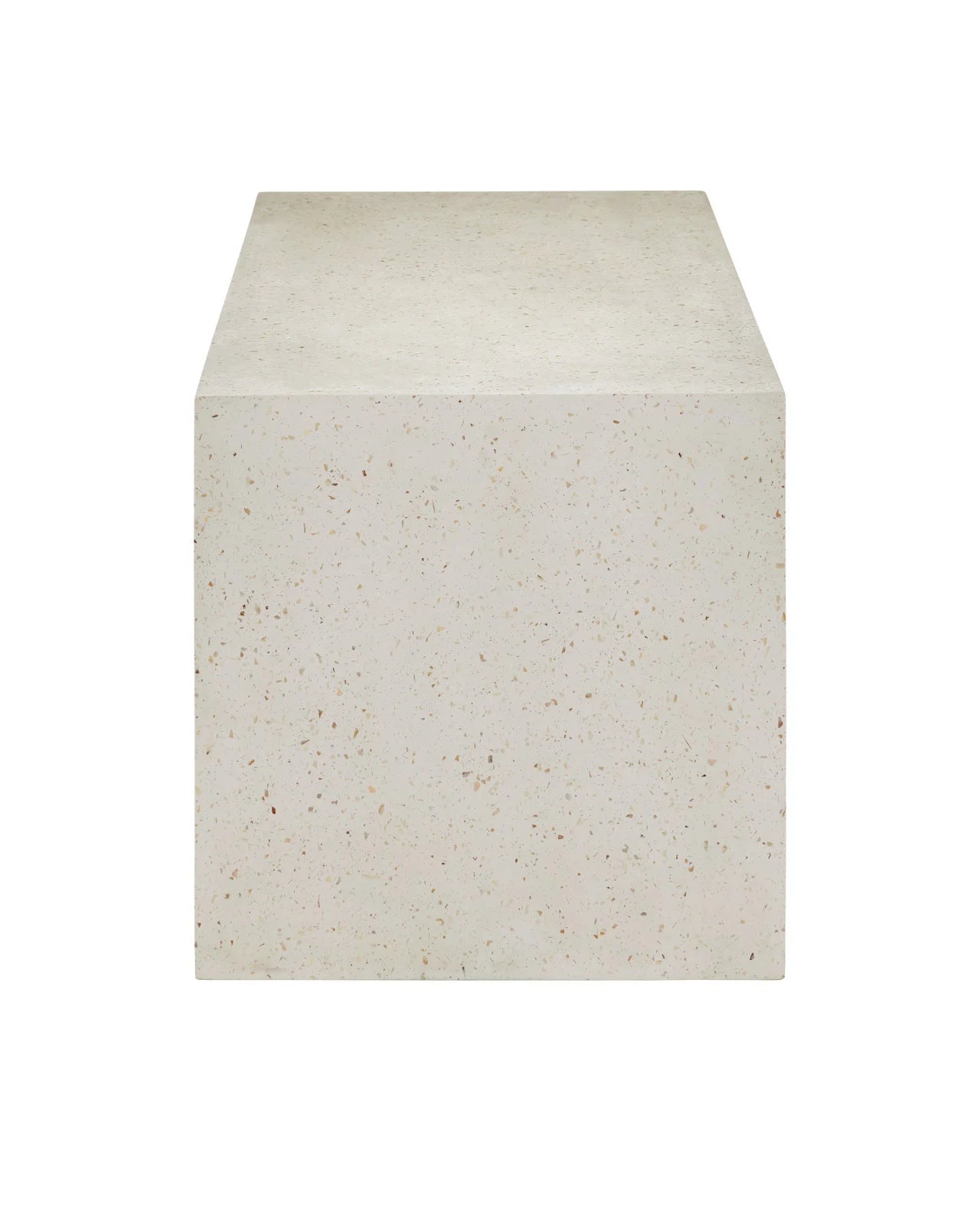 Carson Ivory Terazzo Bench