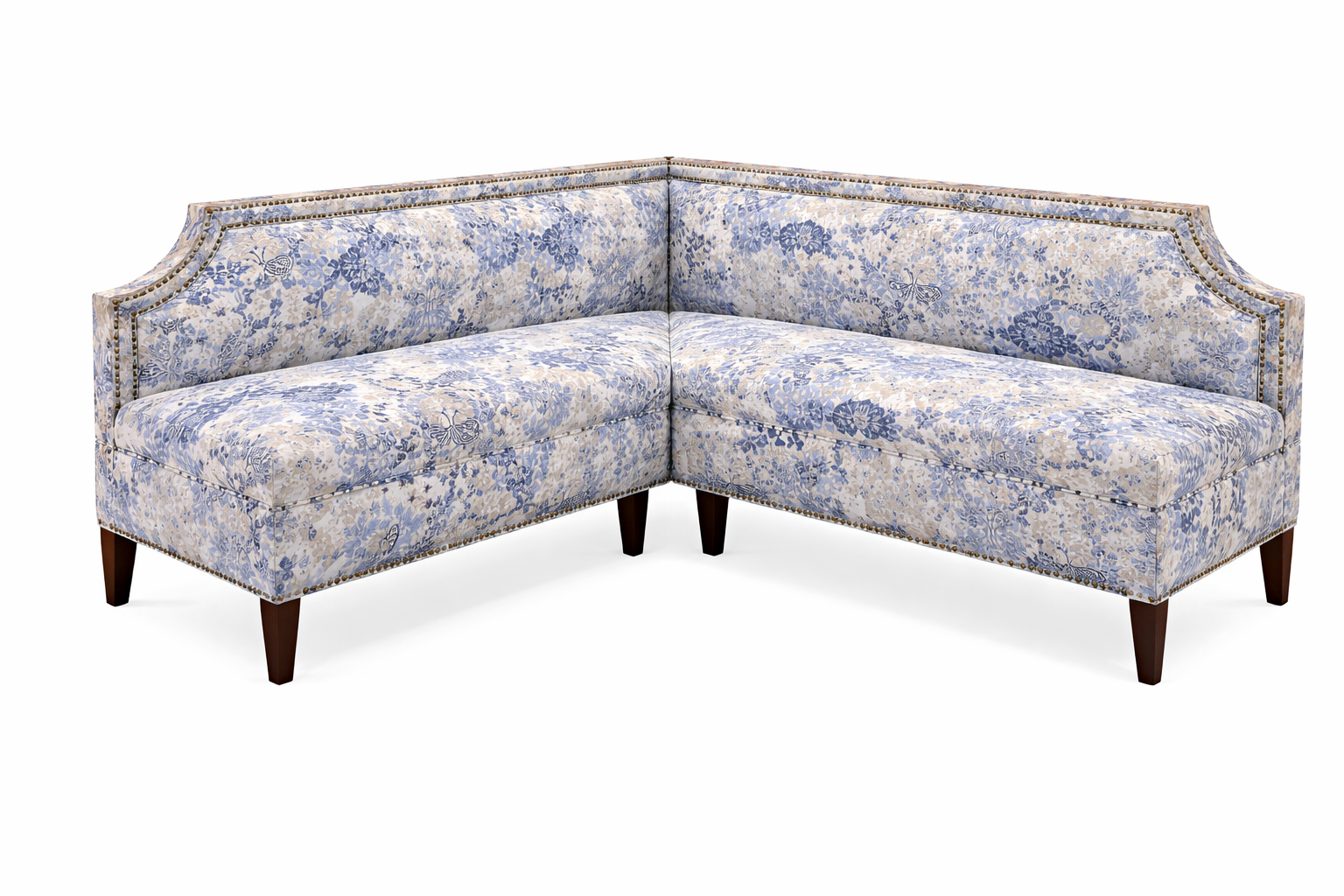 Floral Banquette with Nailheads