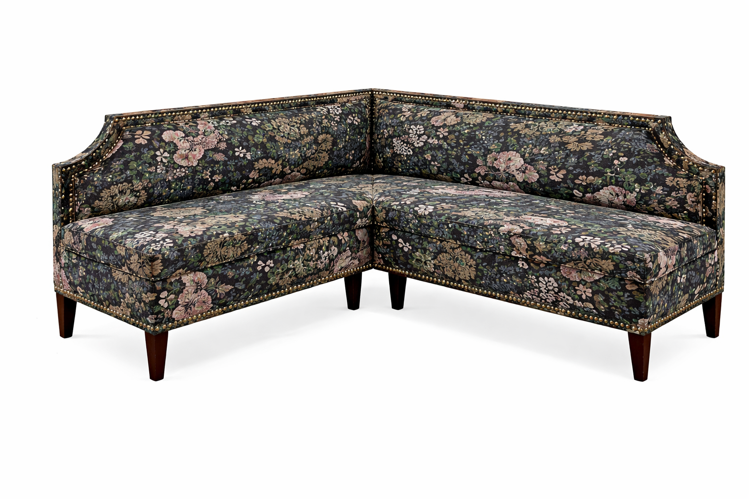 Floral Banquette with Nailheads