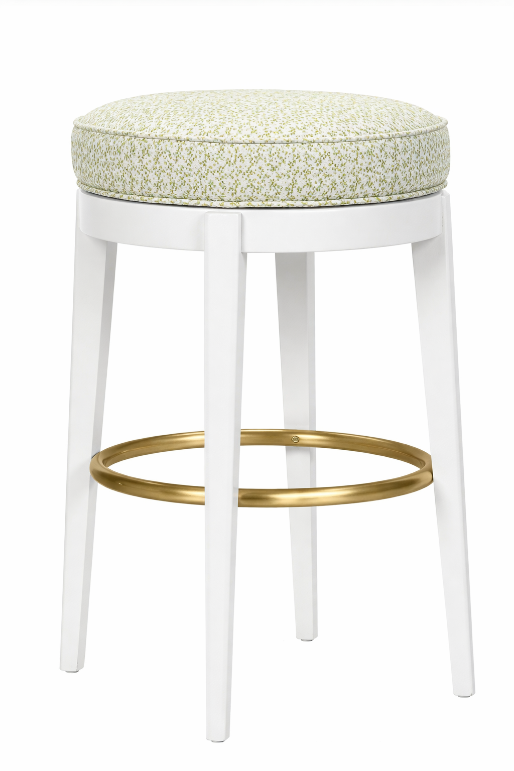 White Round Swivel Stool