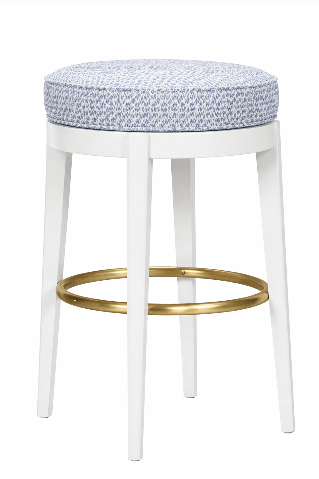 White Round Swivel Stool