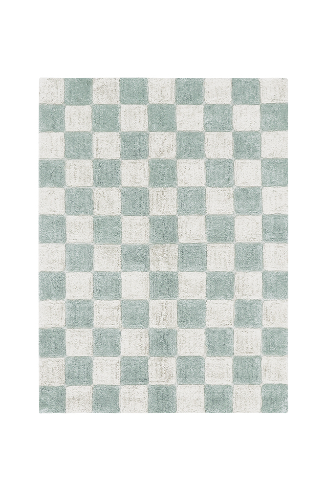 Washable Rug Tiles Blue Sage