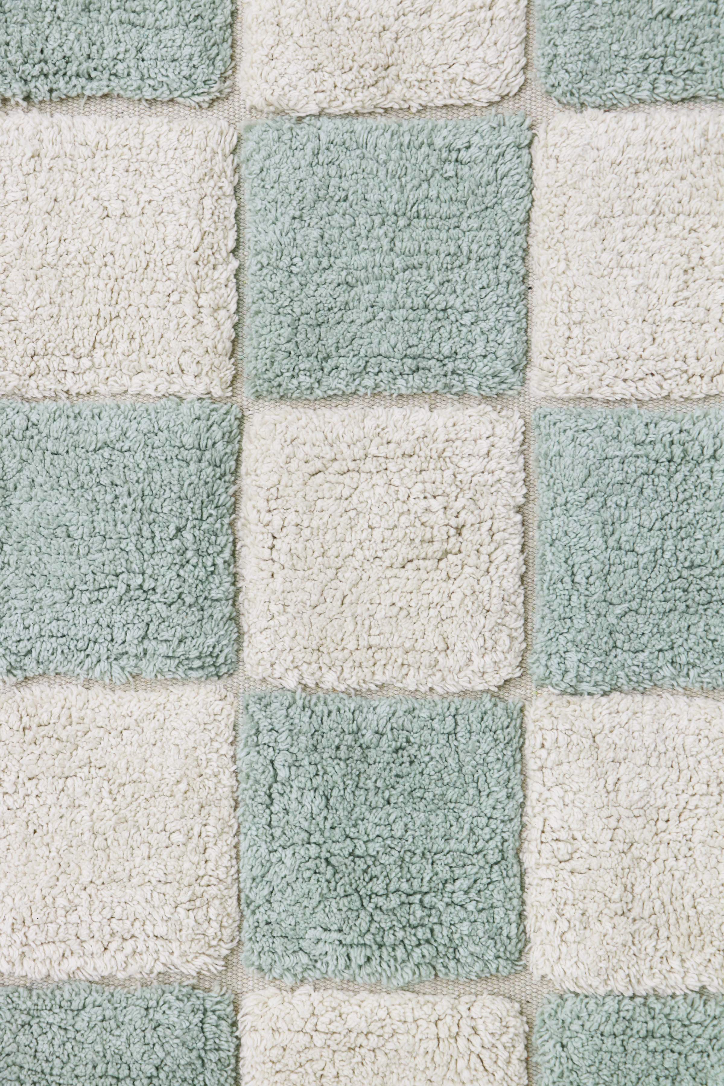 Washable Rug Tiles Blue Sage