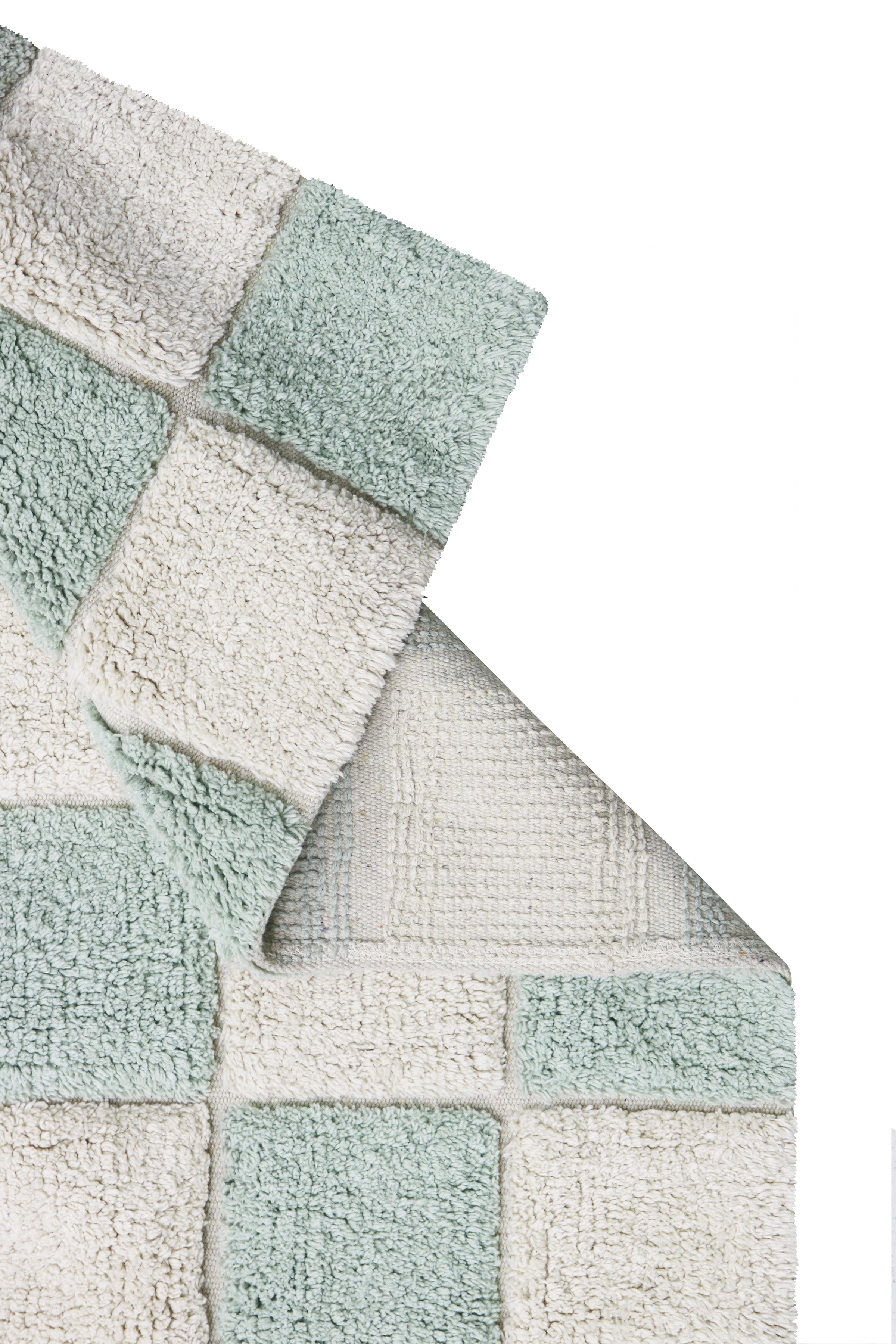 Washable Rug Tiles Blue Sage