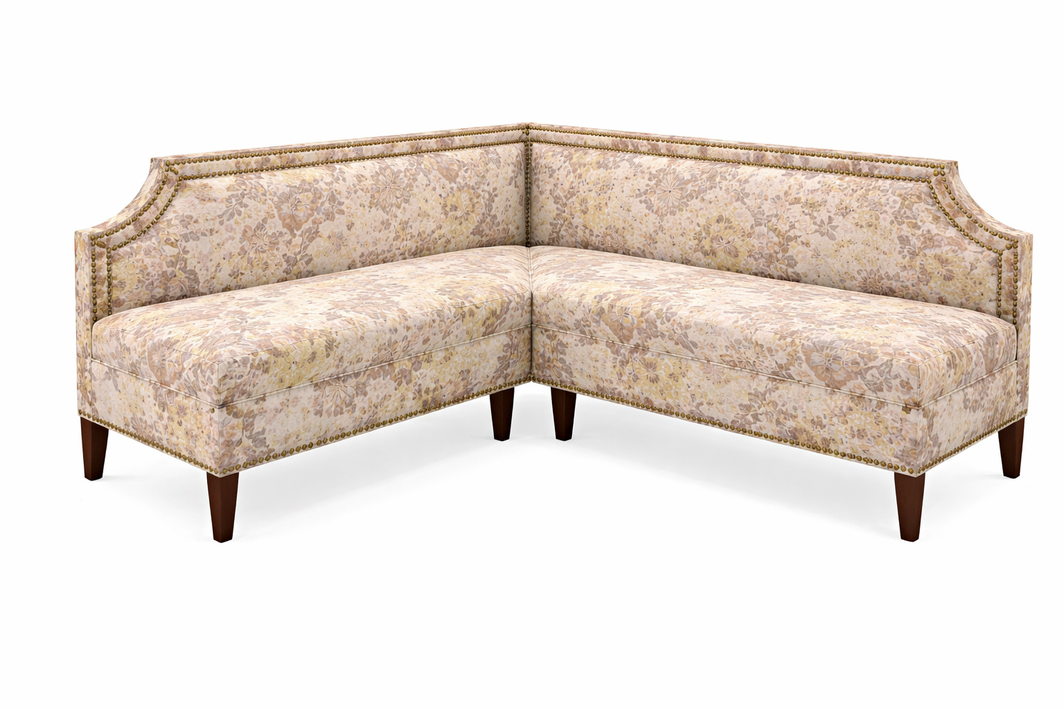 Floral Banquette with Nailheads