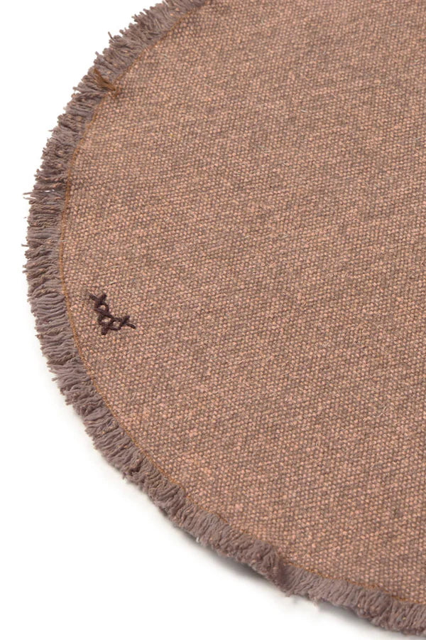 Stonewashed Placemats & Coasters in Soil Brown S/4