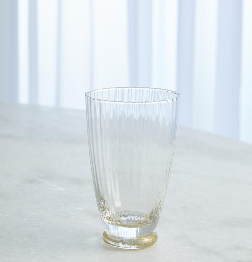Footed Water Glass Gold