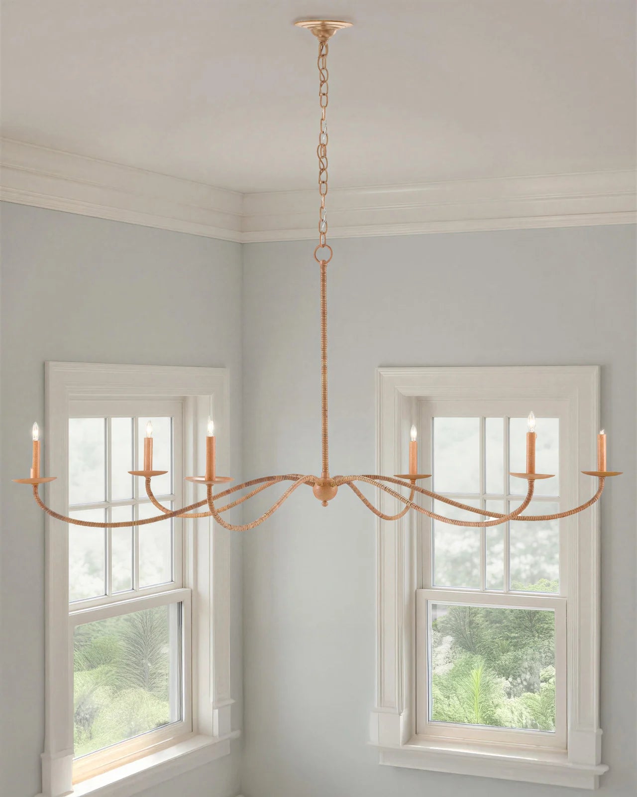 Saxon Large Tan Chandelier
