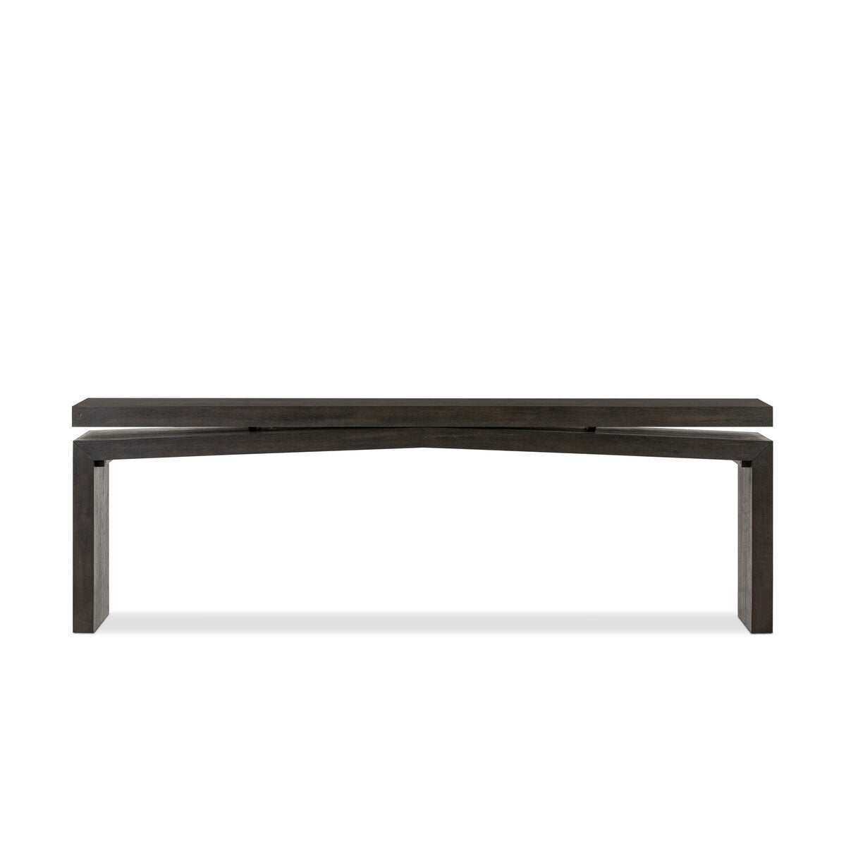 Matthes Oak Console Table in Smoked Black