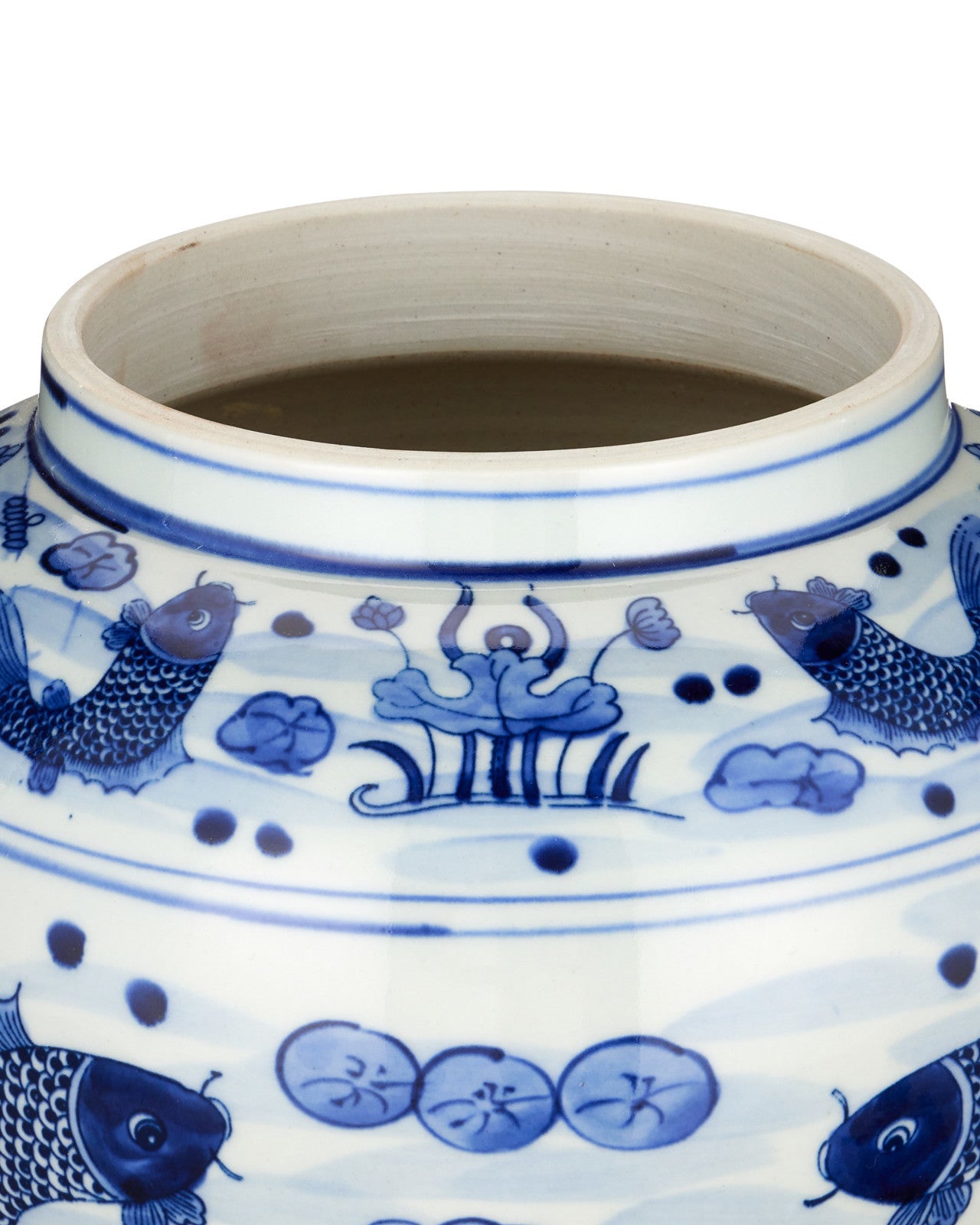 South Sea Blue & White Medium Temple Jar