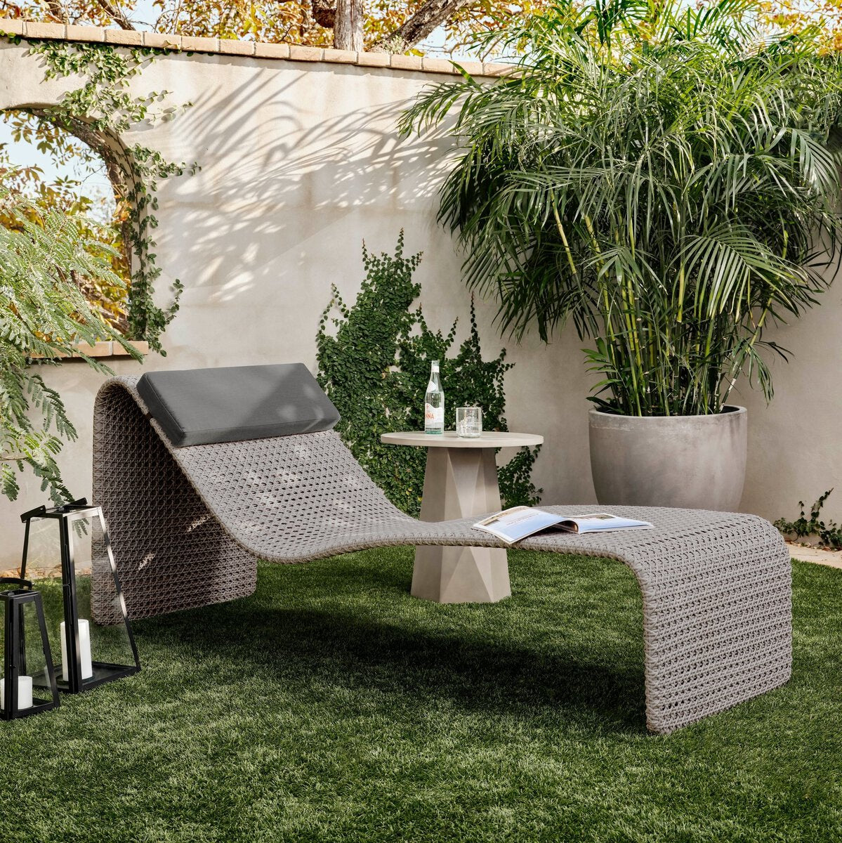 Paige Outdoor Woven Chaise