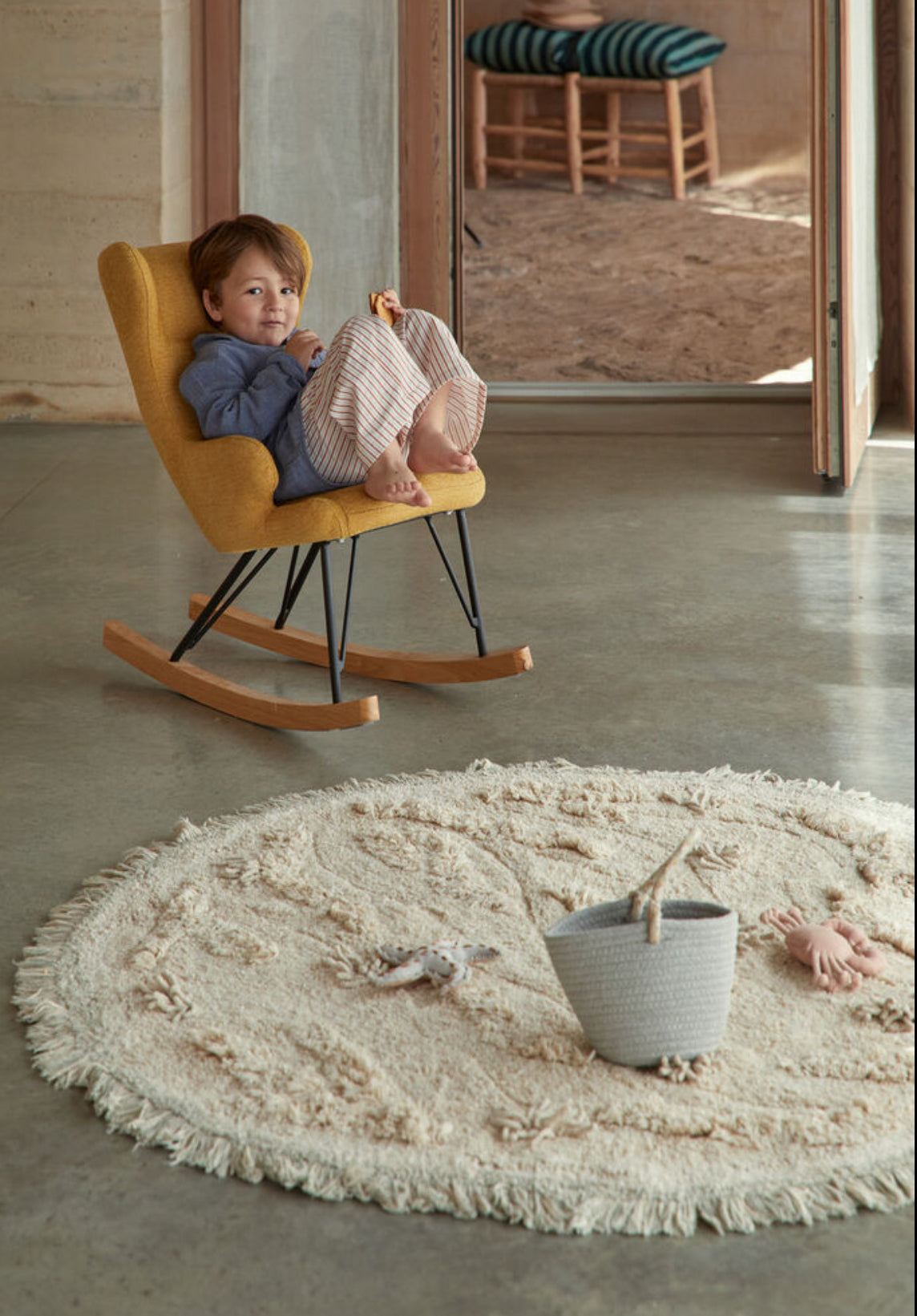 Washable Play Rug Island