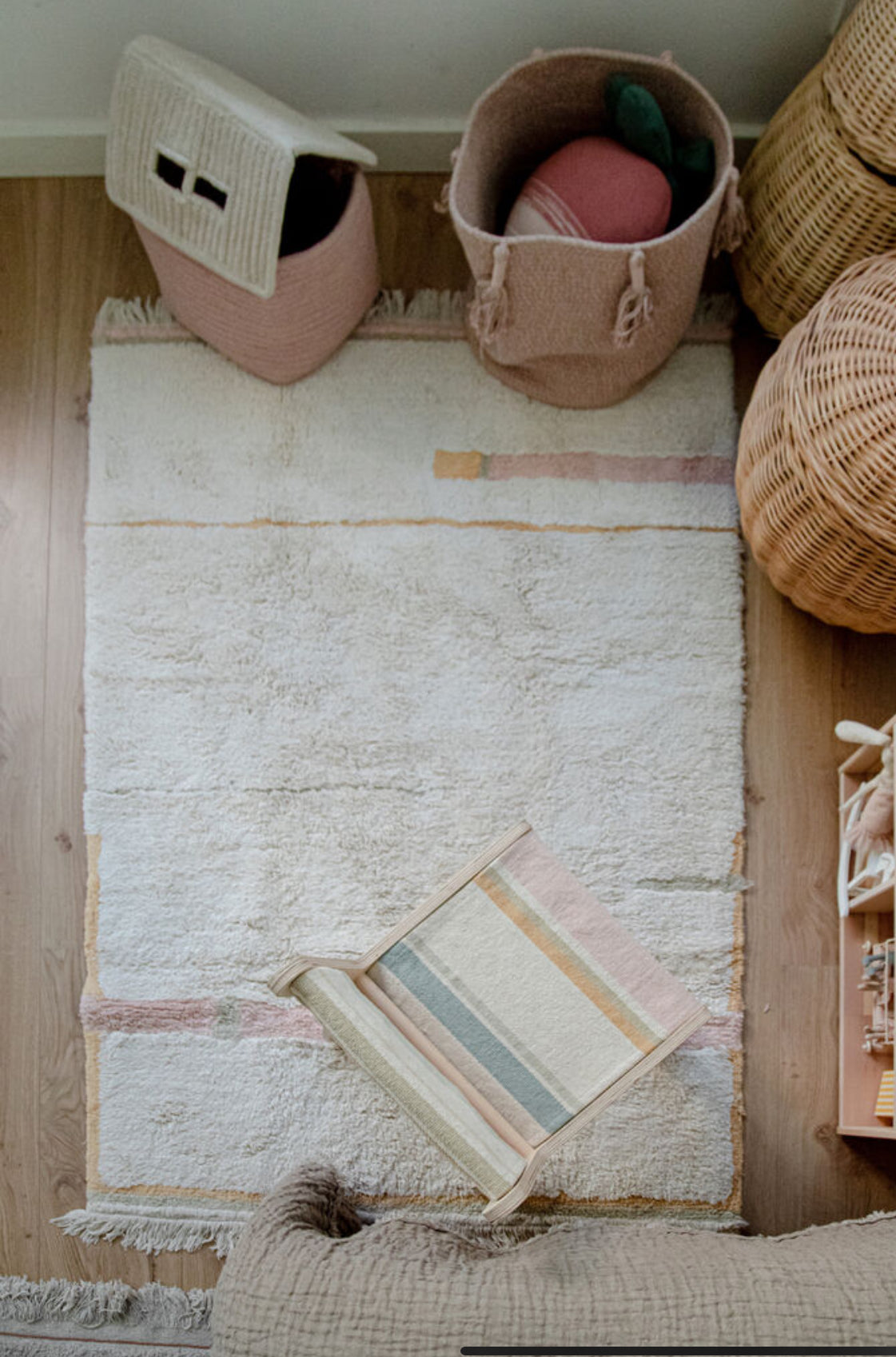 Lanes Washable Area Rug in Vintage Nude