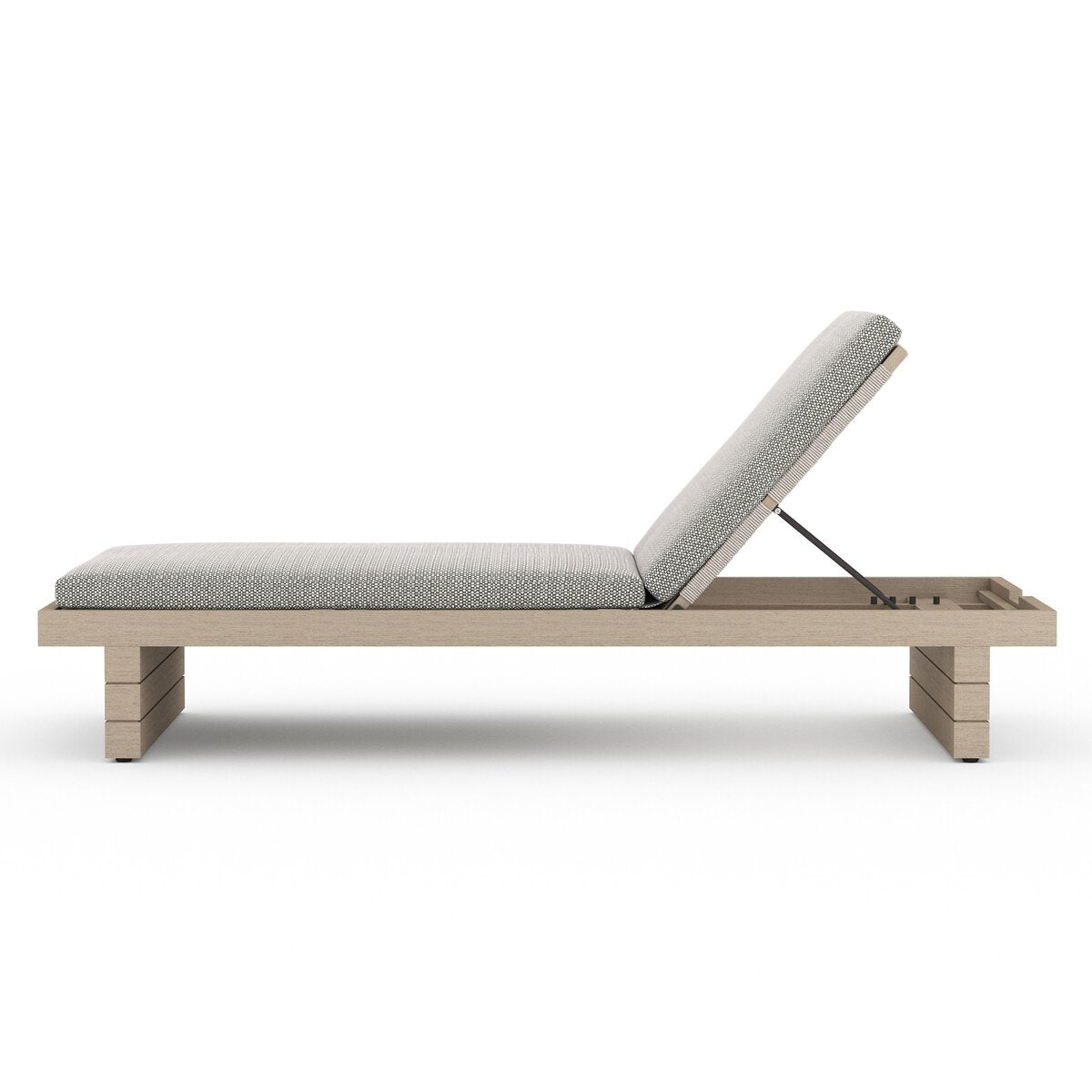 Leroy Outdoor Chaise in Washed Brown