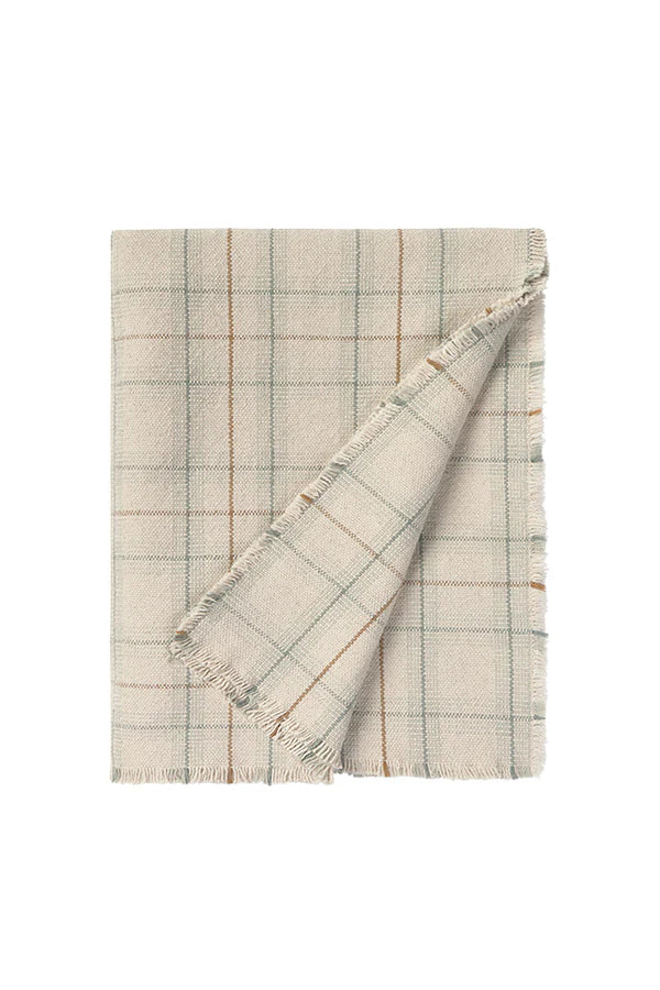 Handloom Kid Bed Throw in Tartan Blue Sage