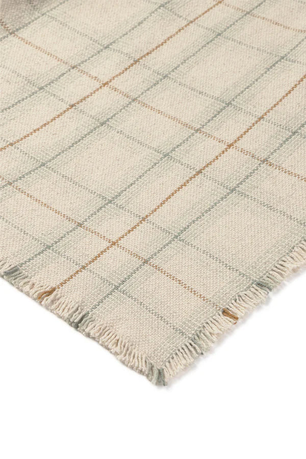 Handloom Kid Bed Throw in Tartan Blue Sage